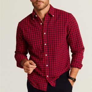 Todd Synder Buffalo Plaid Button Down Shirt Checkered Flannel Christmas Holiday